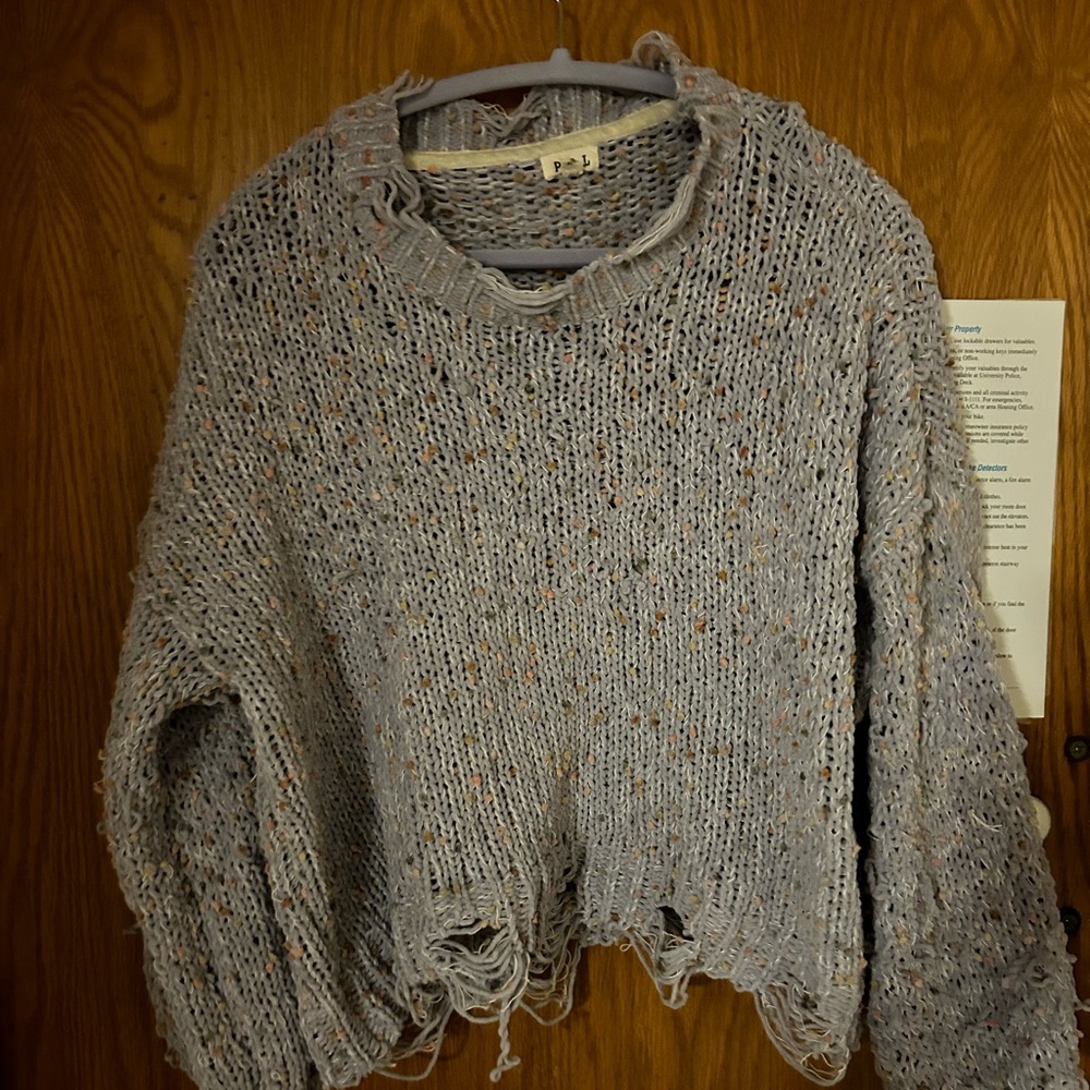 Velvet yarn lavender POL sweater